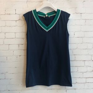 Noppies Navy V-Neck Tank Top